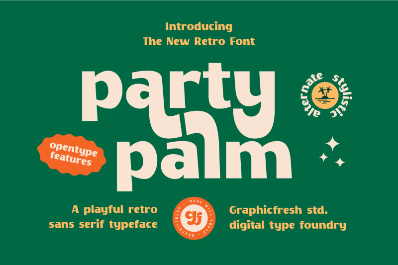 party-palm-retro-font