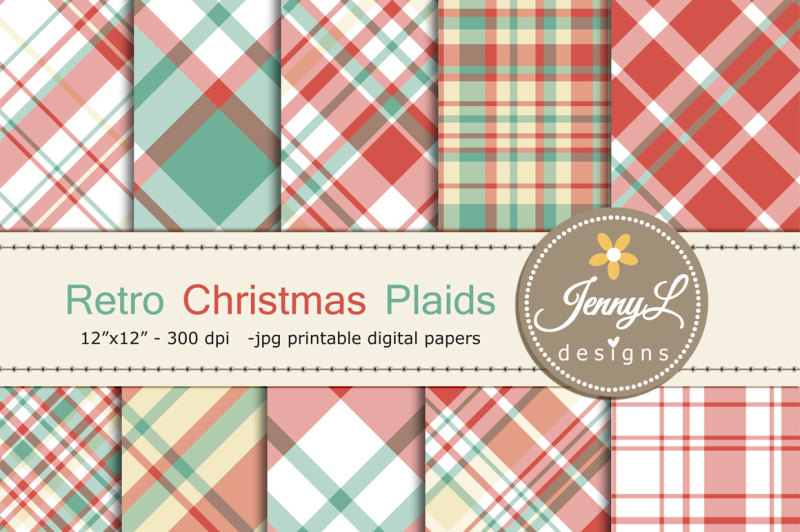 retro-christmas-plaid-digital-papers