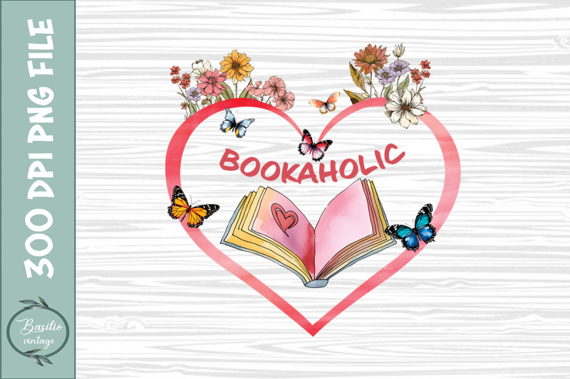 bookaholic-book-floral-heart