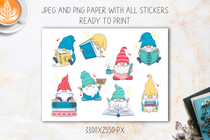 reading-cute-gnomes-sticker-bundle-gnomes-book-lovers