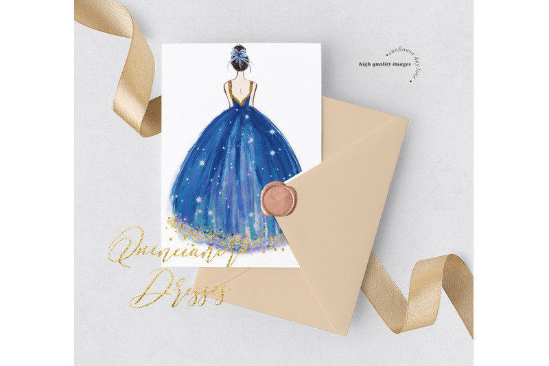 elegant-navy-blue-princess-clipart-elegant-blue-quinceanera