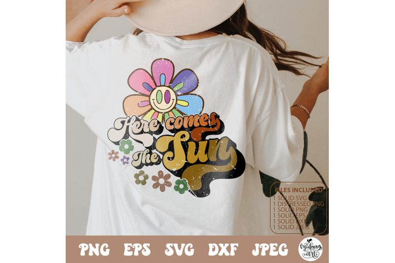 retro-here-comes-the-sun-daisy-svg-png-sublimation-distressed-png