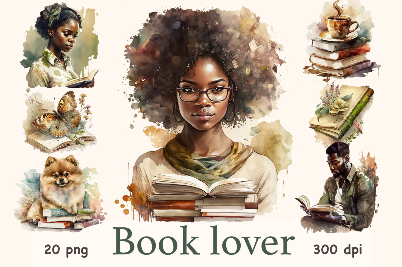 bookworm-watercolor-graphics-book-lover-clipart