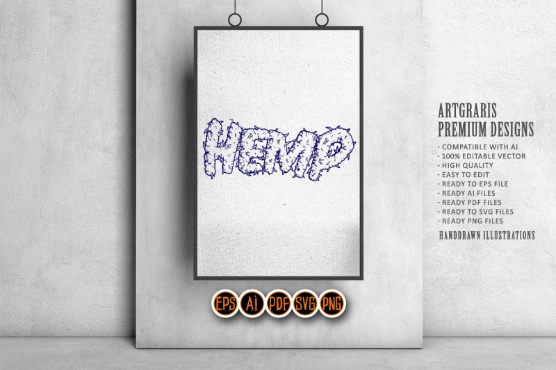 weed-hemp-word-lettering-marijuana-leaf-smoke-effect-illustration-mono