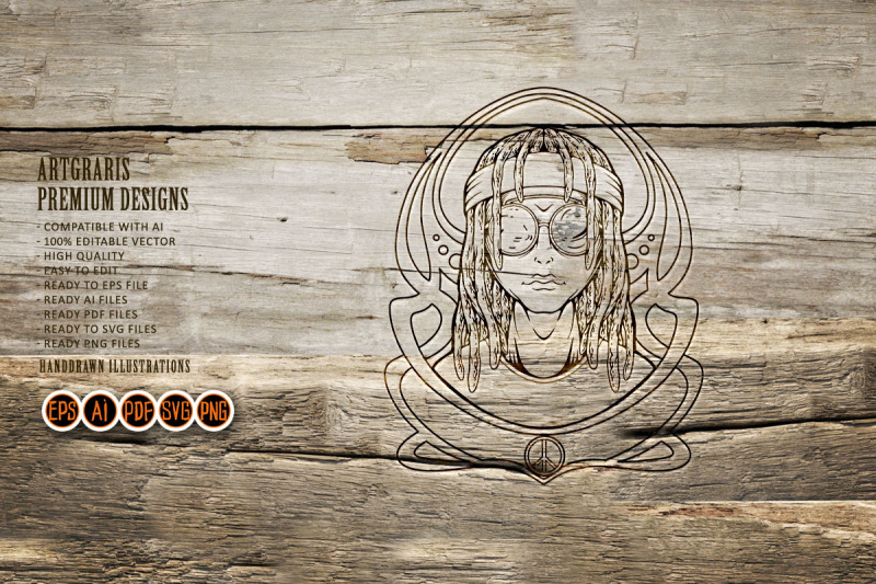 funky-hippie-man-peace-dreadlock-hair-logo-illustration-monochrome