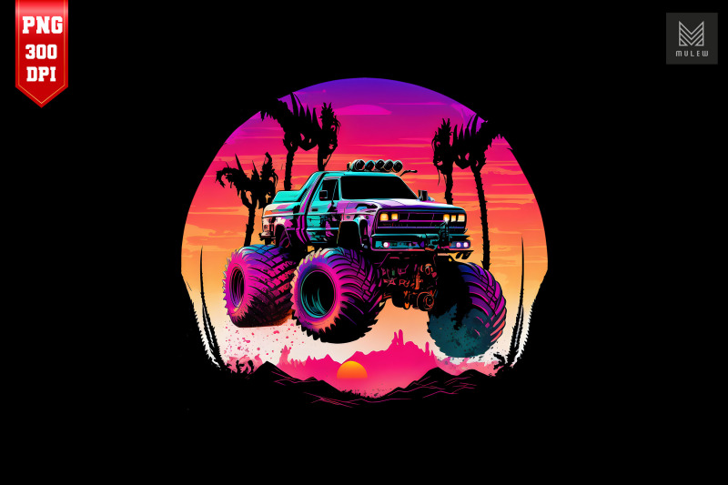 synthwave-retro-monster-truck-5