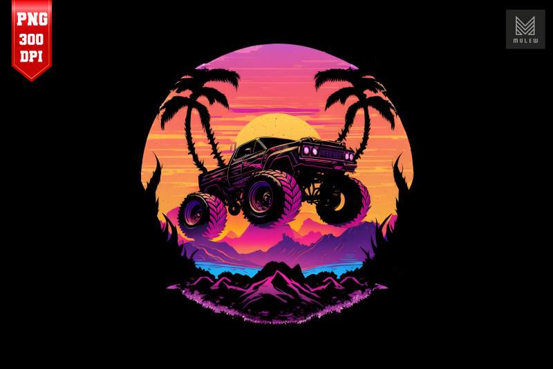 synthwave-retro-monster-truck-9