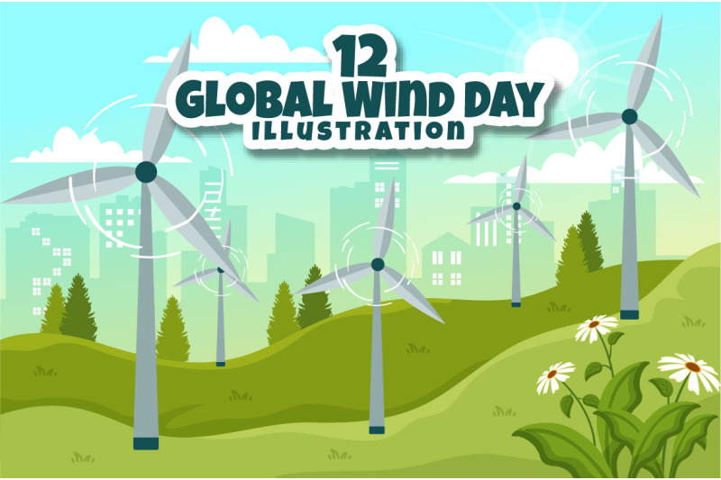 12-global-wind-day-vector-illustration