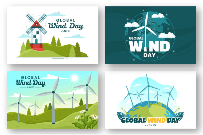 12-global-wind-day-vector-illustration