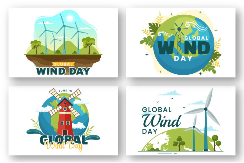 12-global-wind-day-vector-illustration