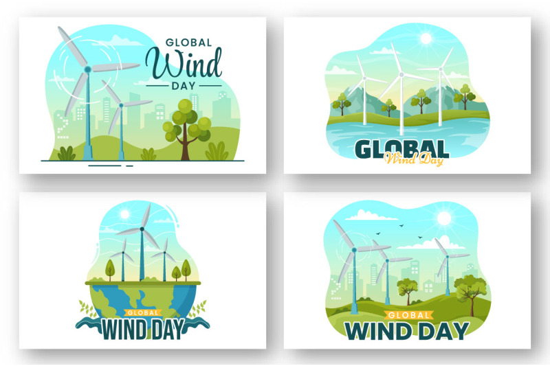 12-global-wind-day-vector-illustration