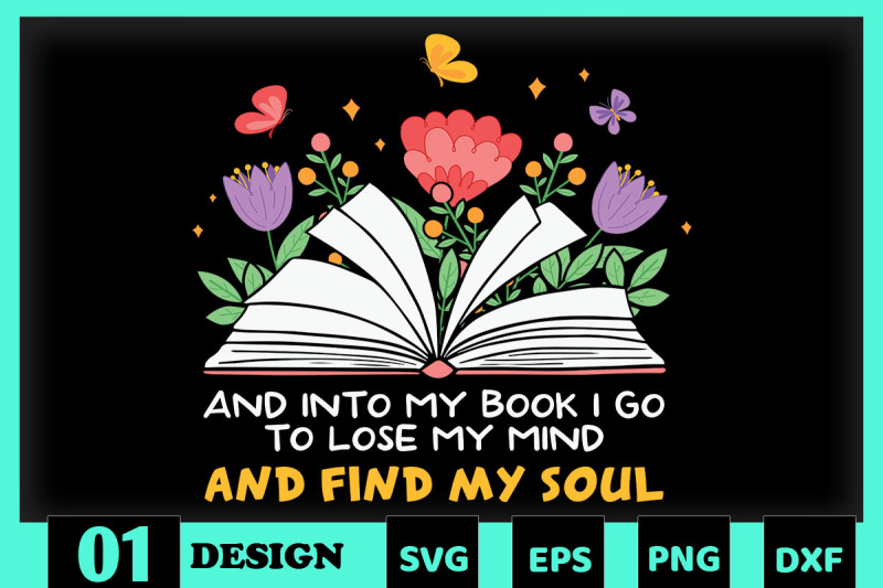 book-floral-in-to-my-book-i-find-my-soul