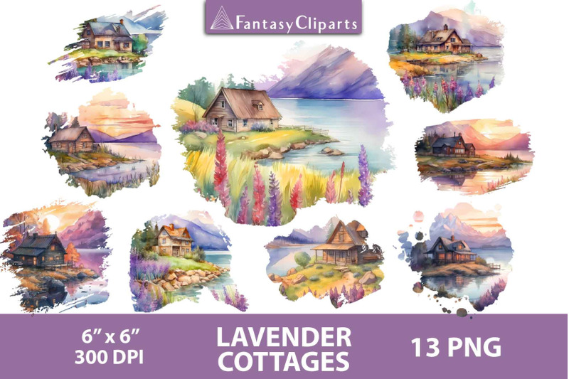 lavender-cottage-overlay-clipart-watercolor-mountain-cabin