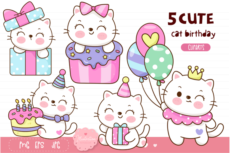 cute-cat-birthday-party-kawaii-kitten-baby-animal