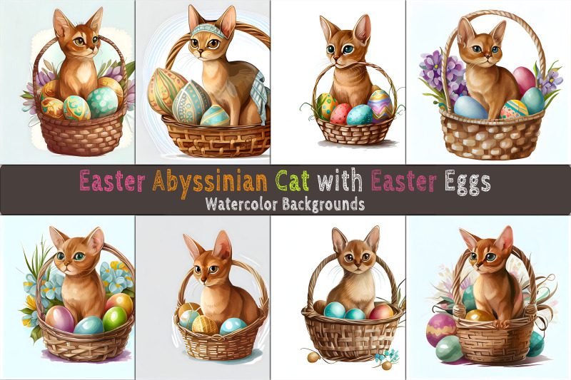 easter-abyssinian-cat-background