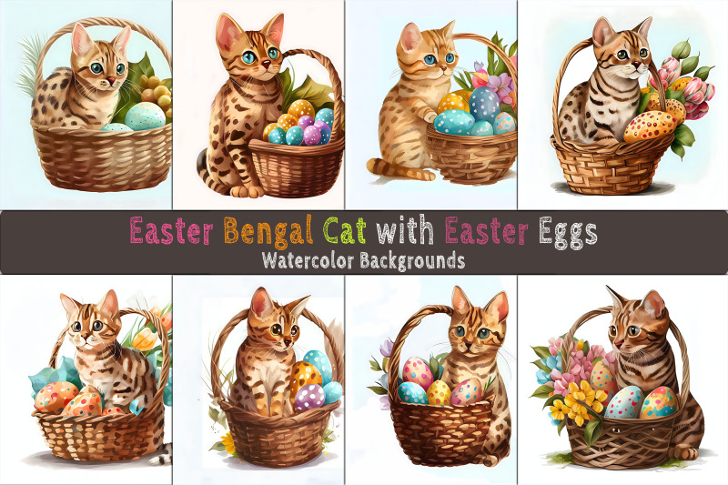 easter-bengal-cat-background