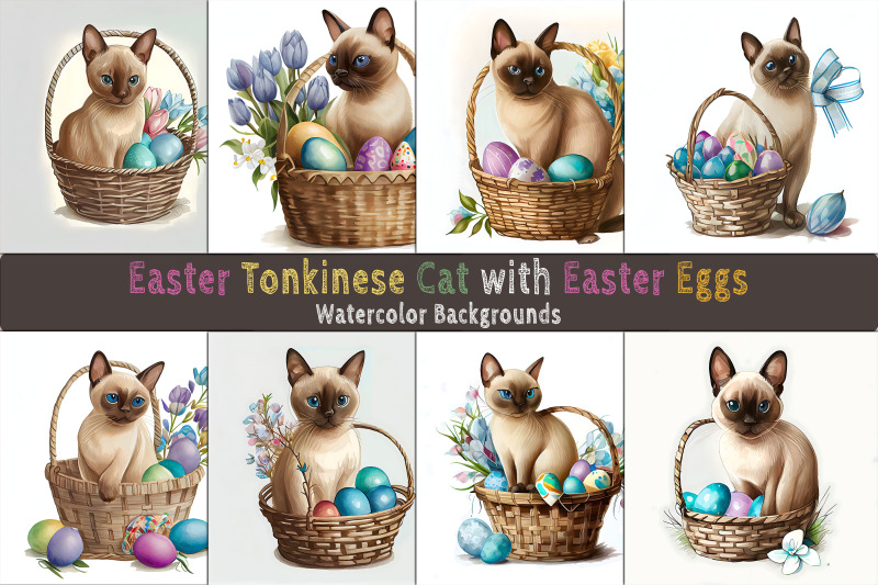 easter-tonkinese-cat-background