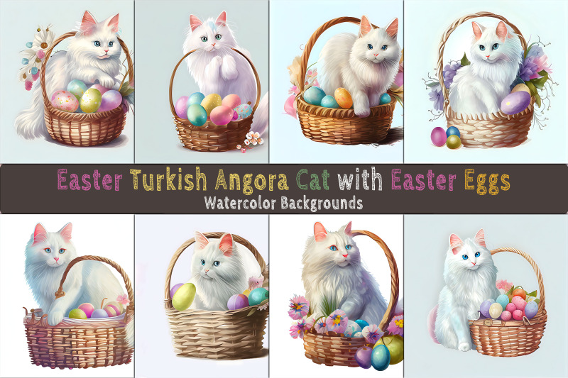 easter-turkish-angora-cat-background