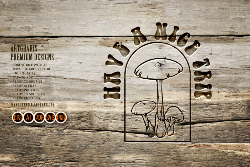 have-a-nice-trip-magic-mushrooms-logo-illustration-monochrome