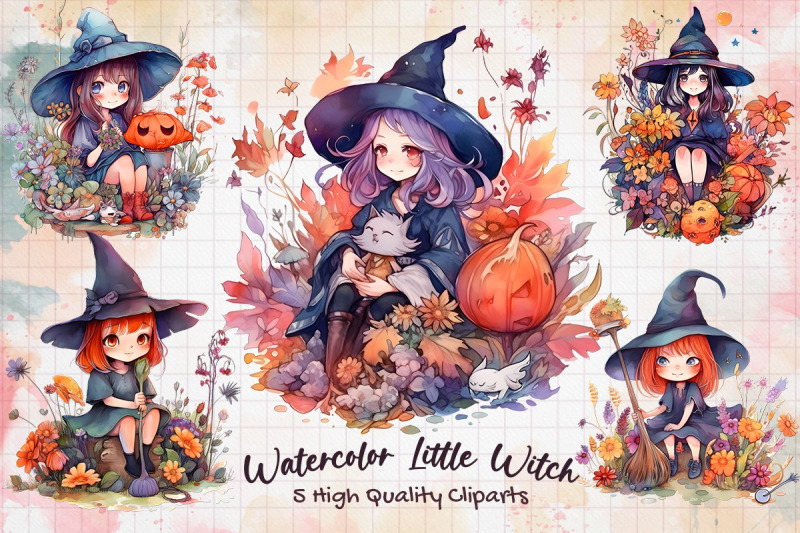 watercolor-little-witch-bundle