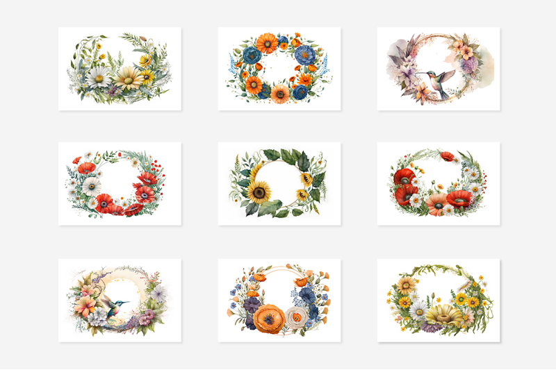 summer-floral-watercolor-collection