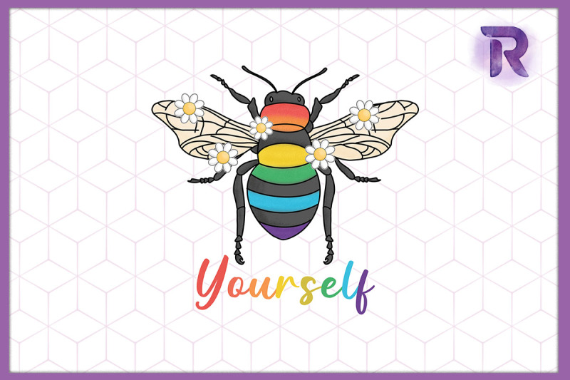 bee-yourself-be-yourself-lgbt-rainbow