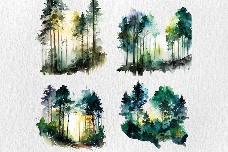watercolor-forest-clipart