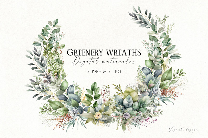 watercolor-greenery-wreaths