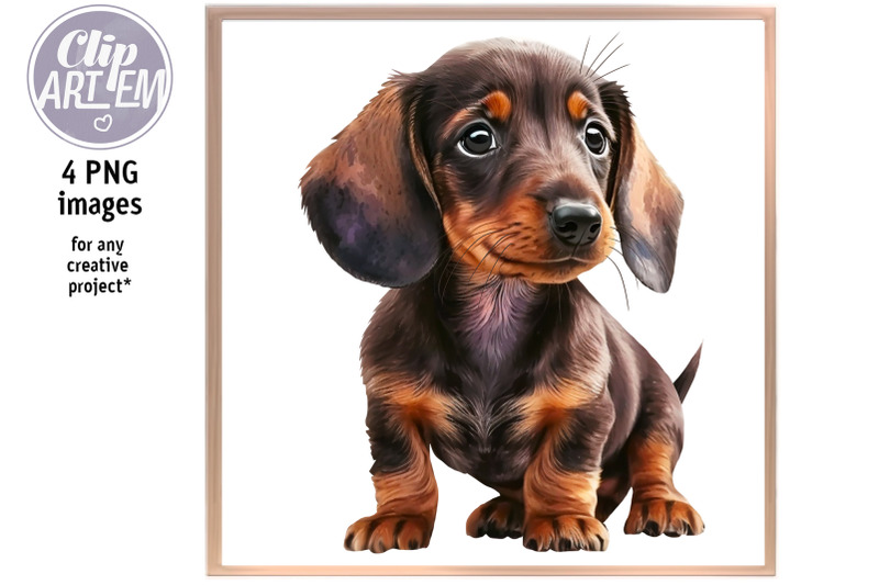 dachshund-sausage-puppies-4-png-clip-art-painting-images-set-digital-p