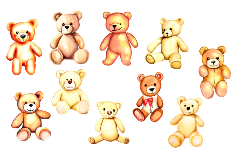 watercolor-cute-teddy-bears-watercolor-teddy-bears-clipart