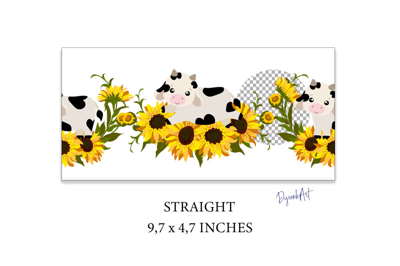 sunflower-cow-16-oz-libbey-can-glass-wrap-sublimation-design