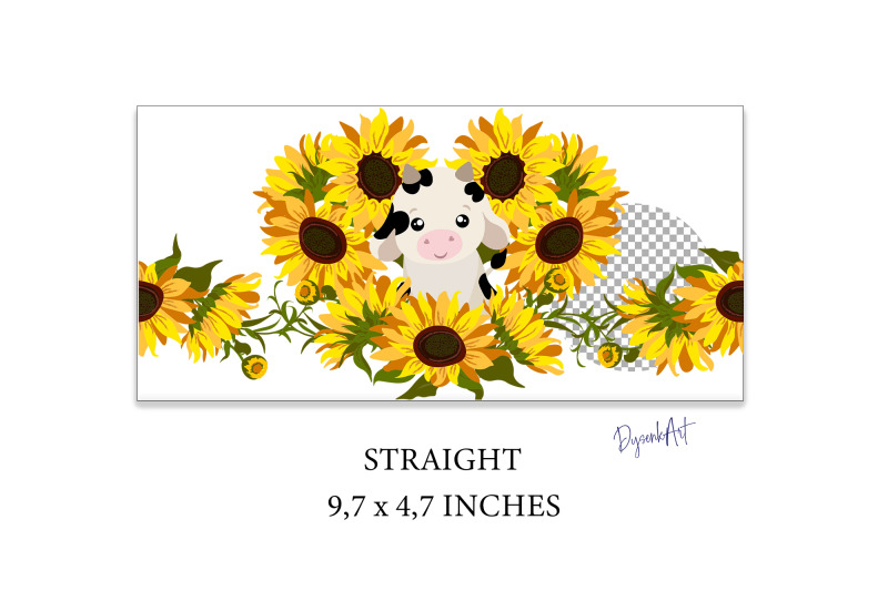 sunflower-cow-16-oz-libbey-can-glass-wrap-sublimation-design