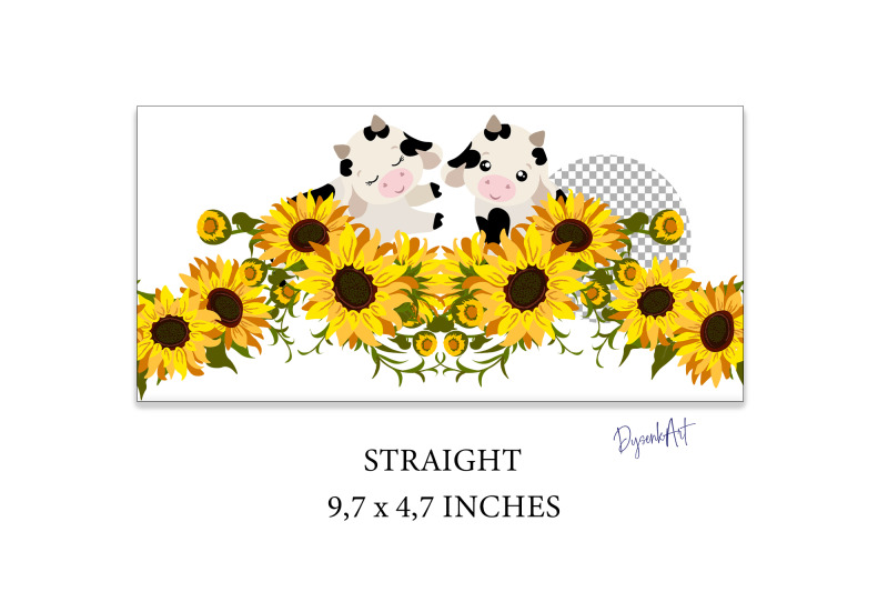 sunflower-cow-16-oz-libbey-can-glass-wrap-sublimation-design