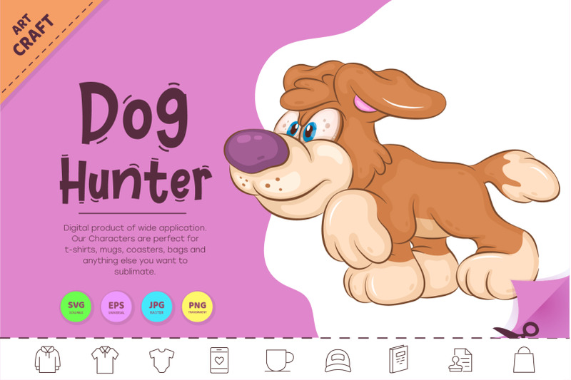 cartoon-dog-hunter-clipart