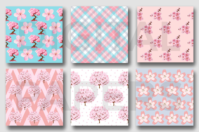 cherry-blossoms-pink-watercolor-sakura-digital-papers