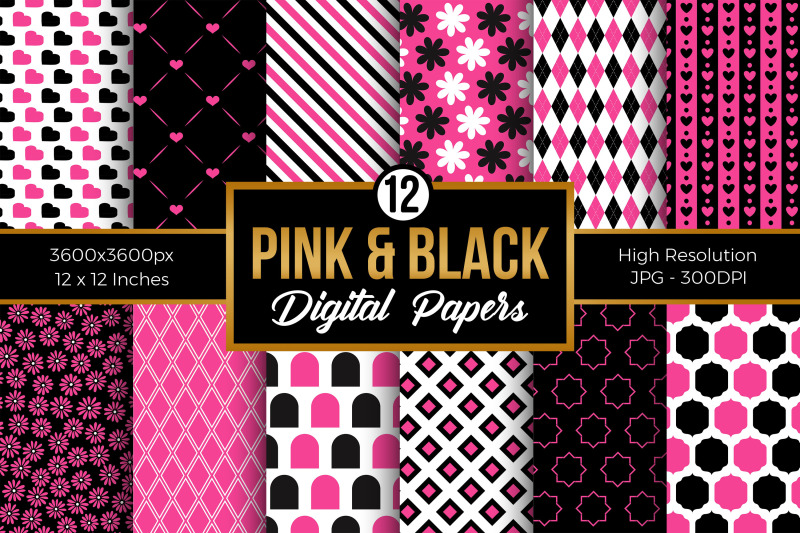 pink-amp-black-digital-papers