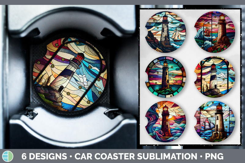 stained-glass-lighthouse-car-coaster-sublimation-coaster-d