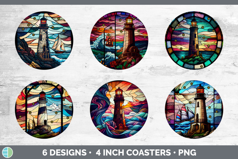 stained-glass-lighthouse-round-coaster-sublimation-coaster-designs-b