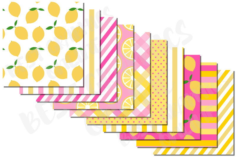 pink-lemonade-digital-background-papers-summer-pattern-paper