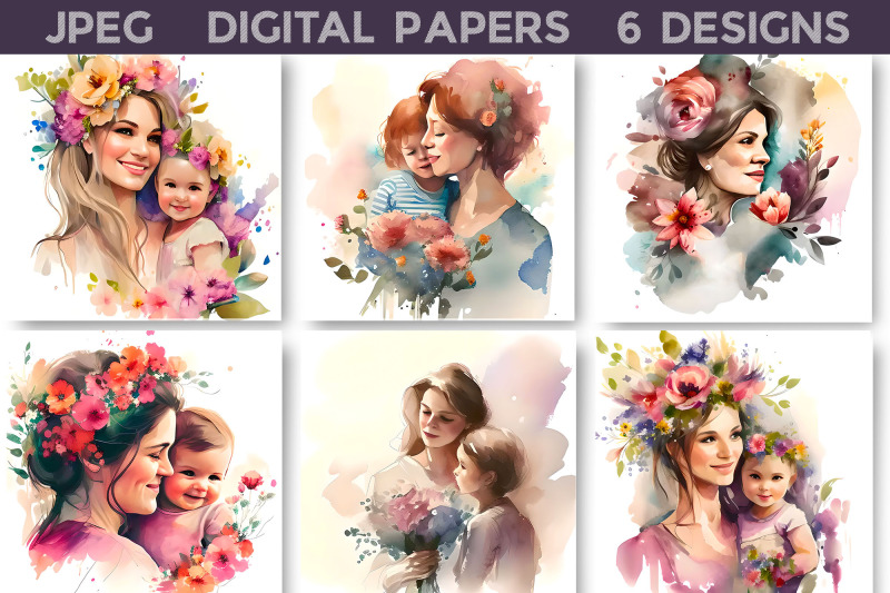 big-digital-papers-bundle-flowers-illustration