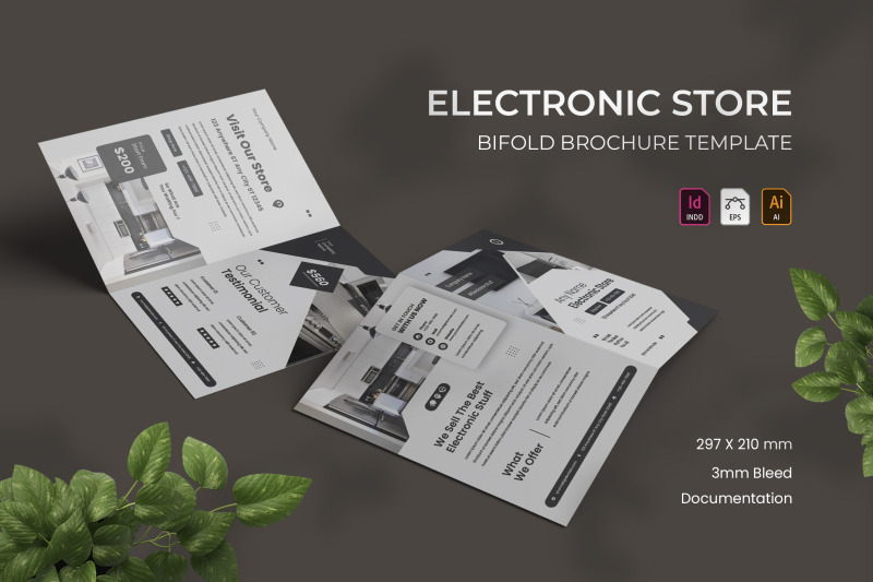 electronic-store-bifold-brochure