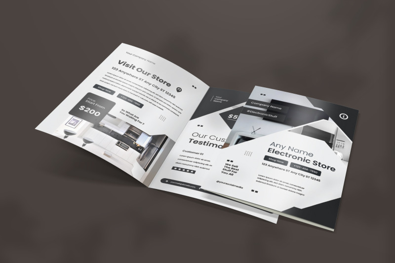 electronic-store-bifold-brochure