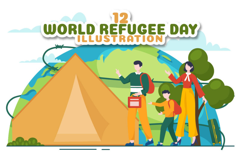 12-world-refugee-day-vector-illustration