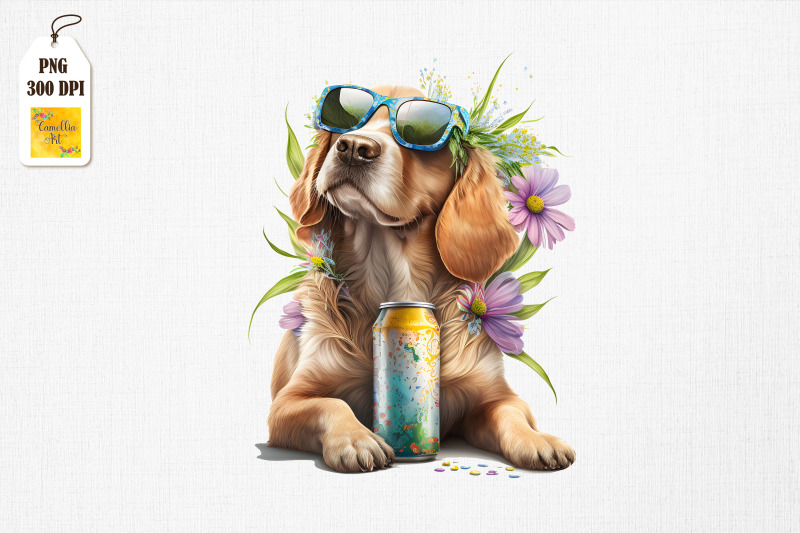 summertime-dog-loves-beer-watercolor-4