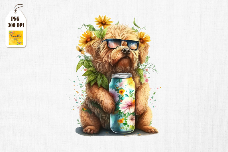 summertime-dog-loves-beer-watercolor-7