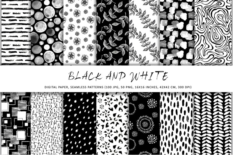 black-and-white-abstract-patterns-digital-paper-seamless-patterns