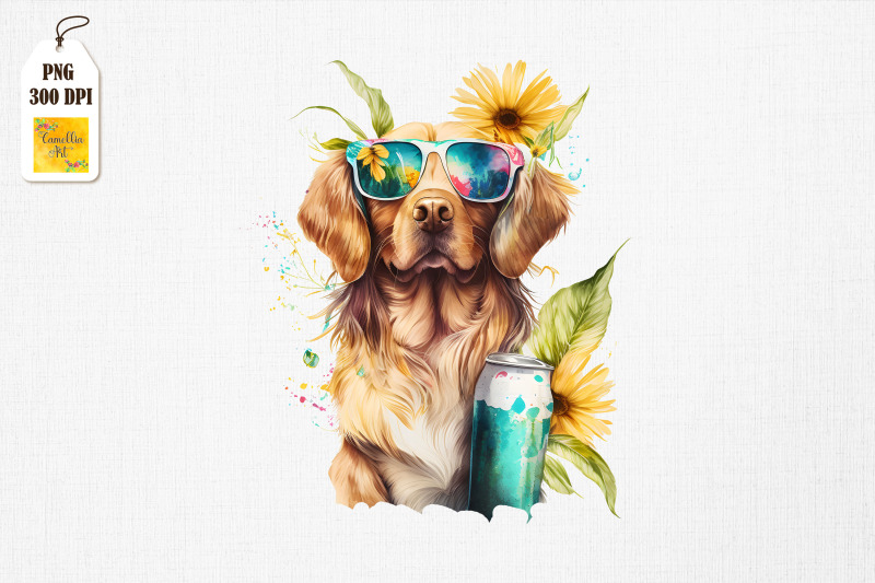 summertime-dog-loves-beer-watercolor-12