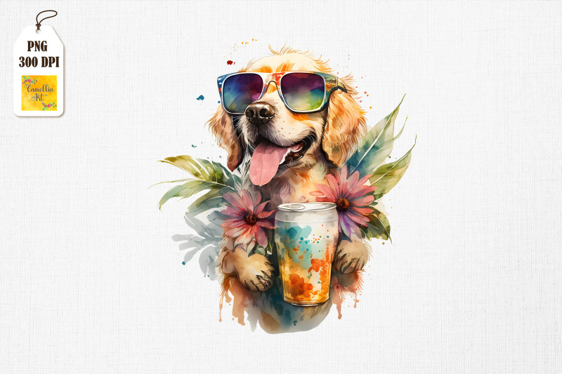 summertime-dog-loves-beer-watercolor-16