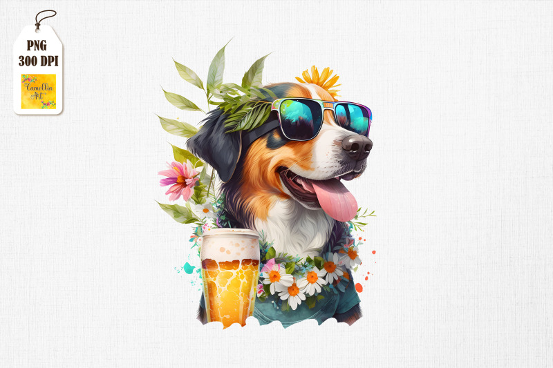 summertime-dog-loves-beer-watercolor-17