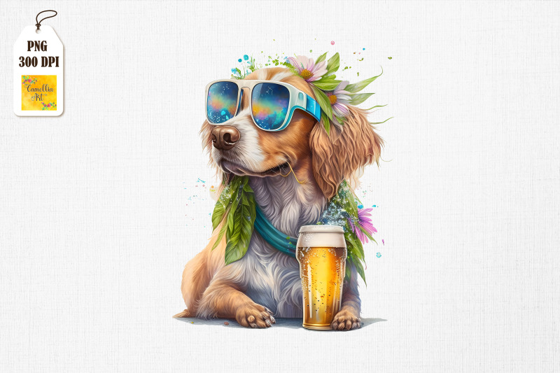 summertime-dog-loves-beer-watercolor-19